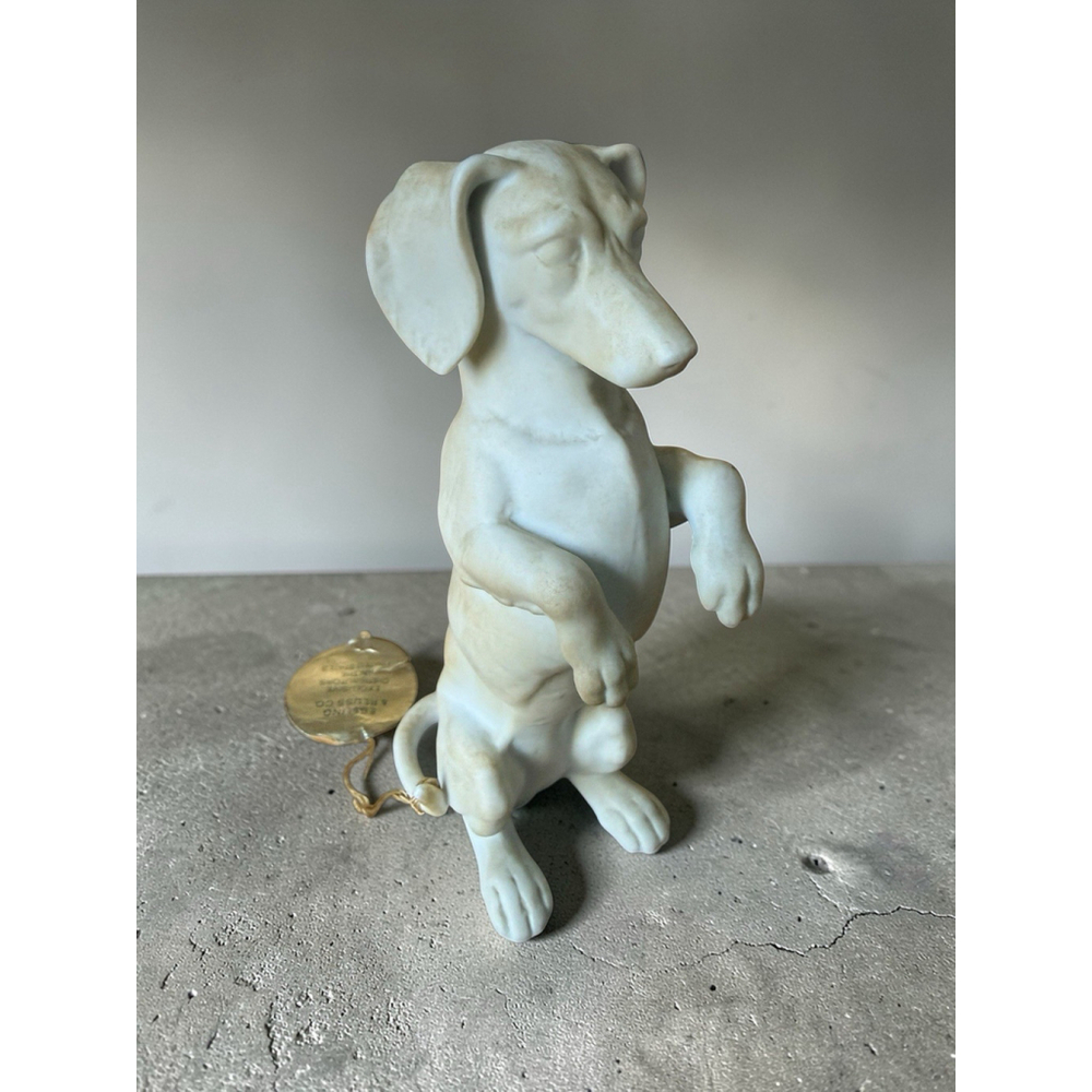 Vintage Germany Kaiser‎ Dachshund Figurine Ebeling Reuss Porcelain White UN 457